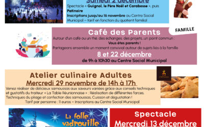 AGENDA DES FAMILLES – DÉCEMBRE